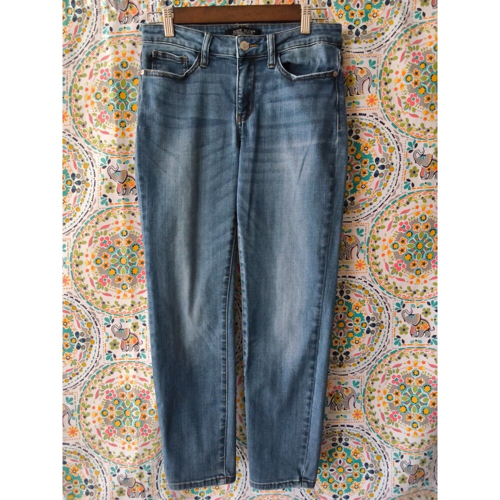 Judy Blue Relaxed Fit Jeans Womens 28 Mid Rise Stretch Medium Wash Denim !READ!